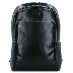 Piquadro Mochila Cuadrada Azul Piel 43 Cm Compartimento Para Portátil